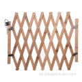 Pet Gate Fence Wooden Retracable Dog Sliding Door